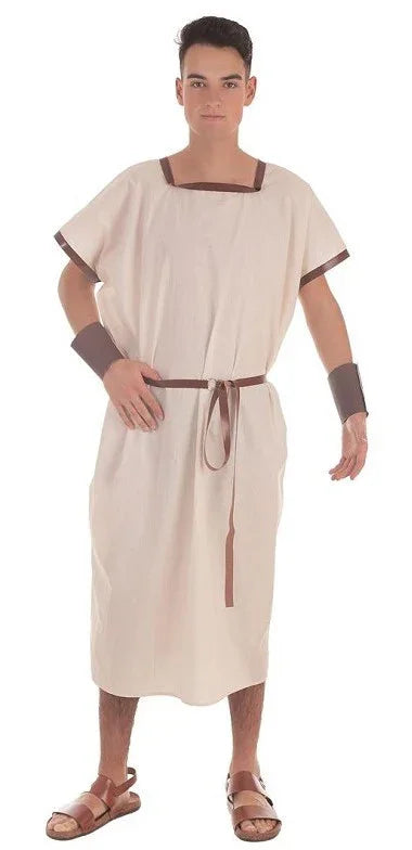 Túnica Romana Beige para Adulto Complementos Romanos y Griegos Llopis